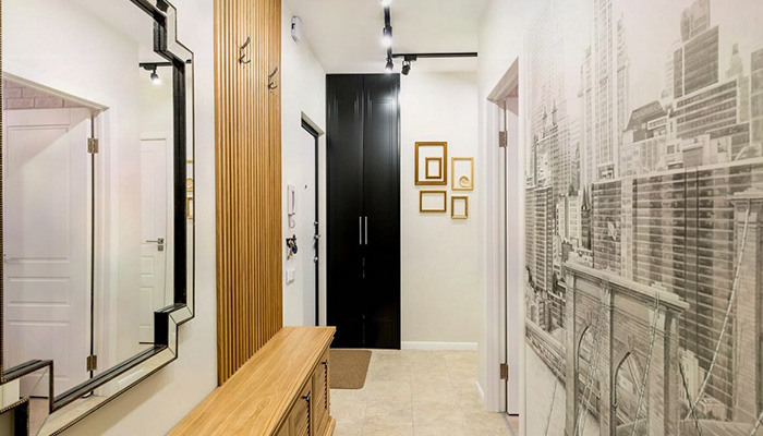 Шкафы в узком коридоре решения дизайна